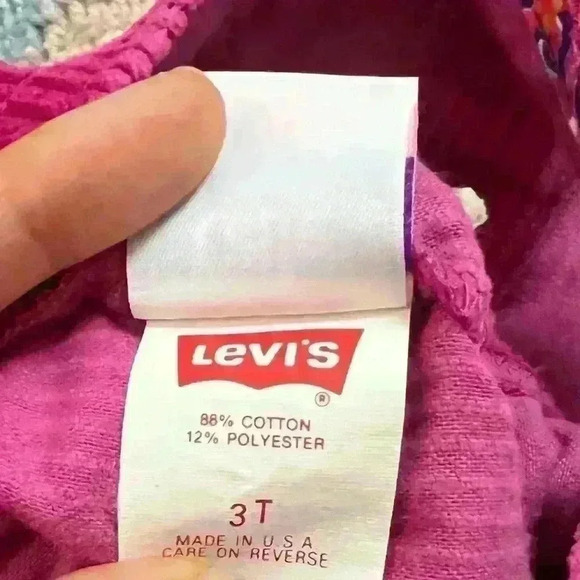 Vintage made in the USA little LEVI’s corduroy 3T toddler girl pink no flaws - Picture 3 of 6